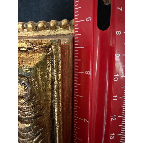 2 Vintage Miniature Framed Oil Paintings Landscape 10x9” gold ornate frame set - Picture 8 of 12